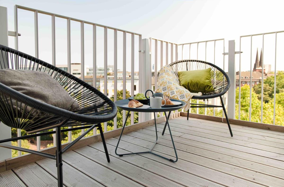 Ein Balkon oder eine Terrasse in der Unterkunft OBERDECK Studio Apartments - Adults only Ein Balkon oder eine Terrasse in der Unterkunft OBERDECK Studio Apartments - Adults only