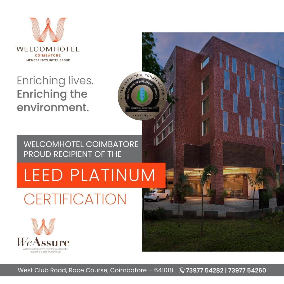 a screenshot of the wesley hospital conference fund participant of the led plantation certification website at Welcomhotel by ITC Hotels, RaceCourse, Coimbatore in Coimbatore