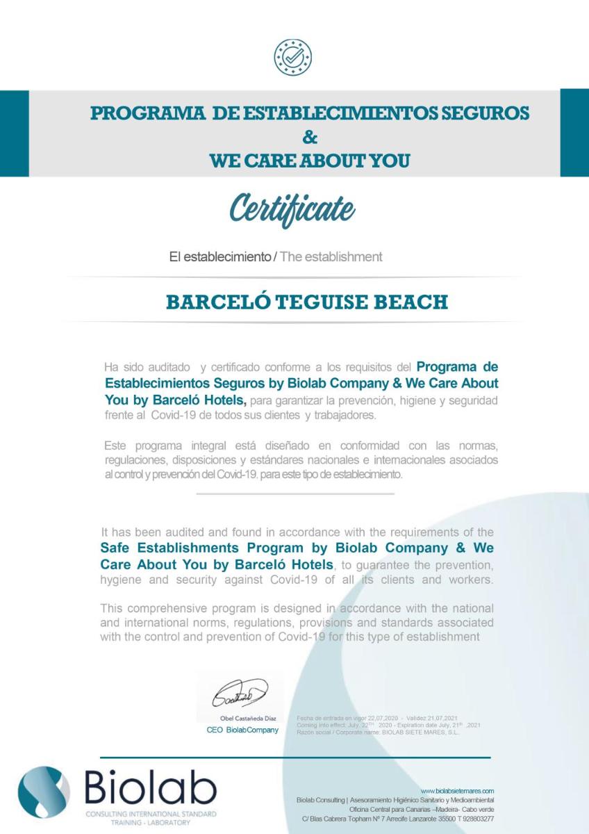Barceló Teguise Beach - Adults Only - Housity
