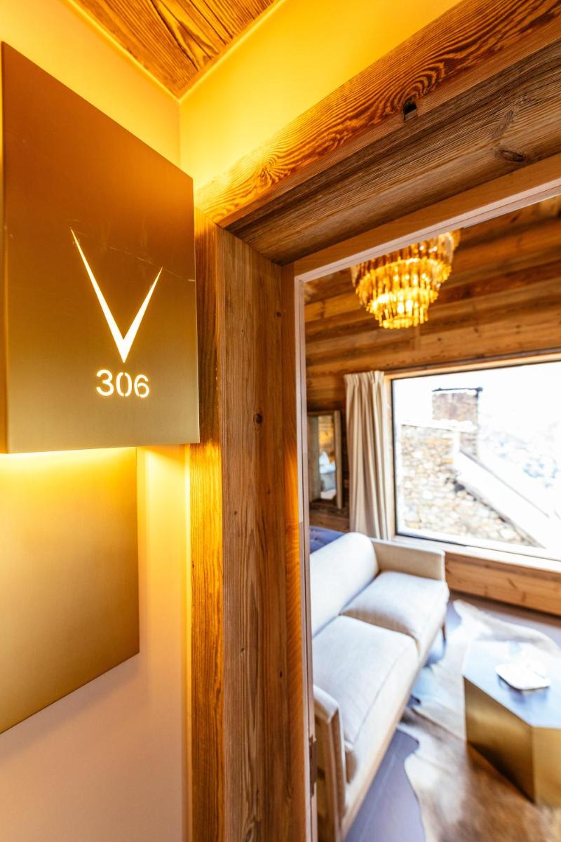 Un ou plusieurs lits dans un hébergement de l'établissement Hotel Le V de Vaujany