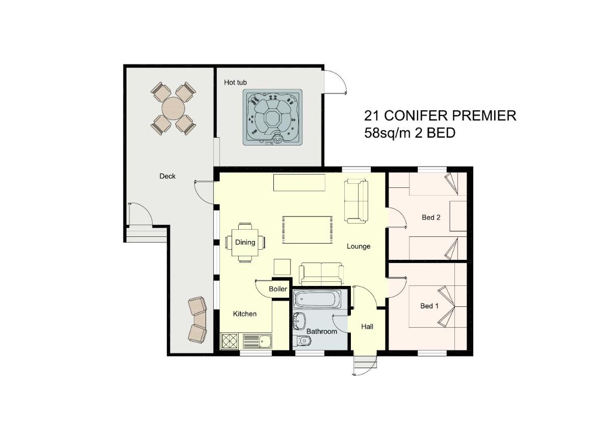Birch Lodge 21 with Hot Tub Newton Stewart - Housity