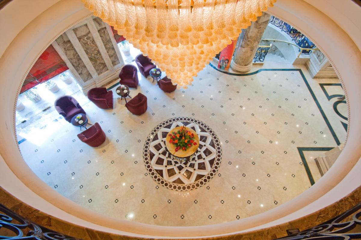 an overhead view of a room with a table in a building at The Accord Metropolitan in Chennai