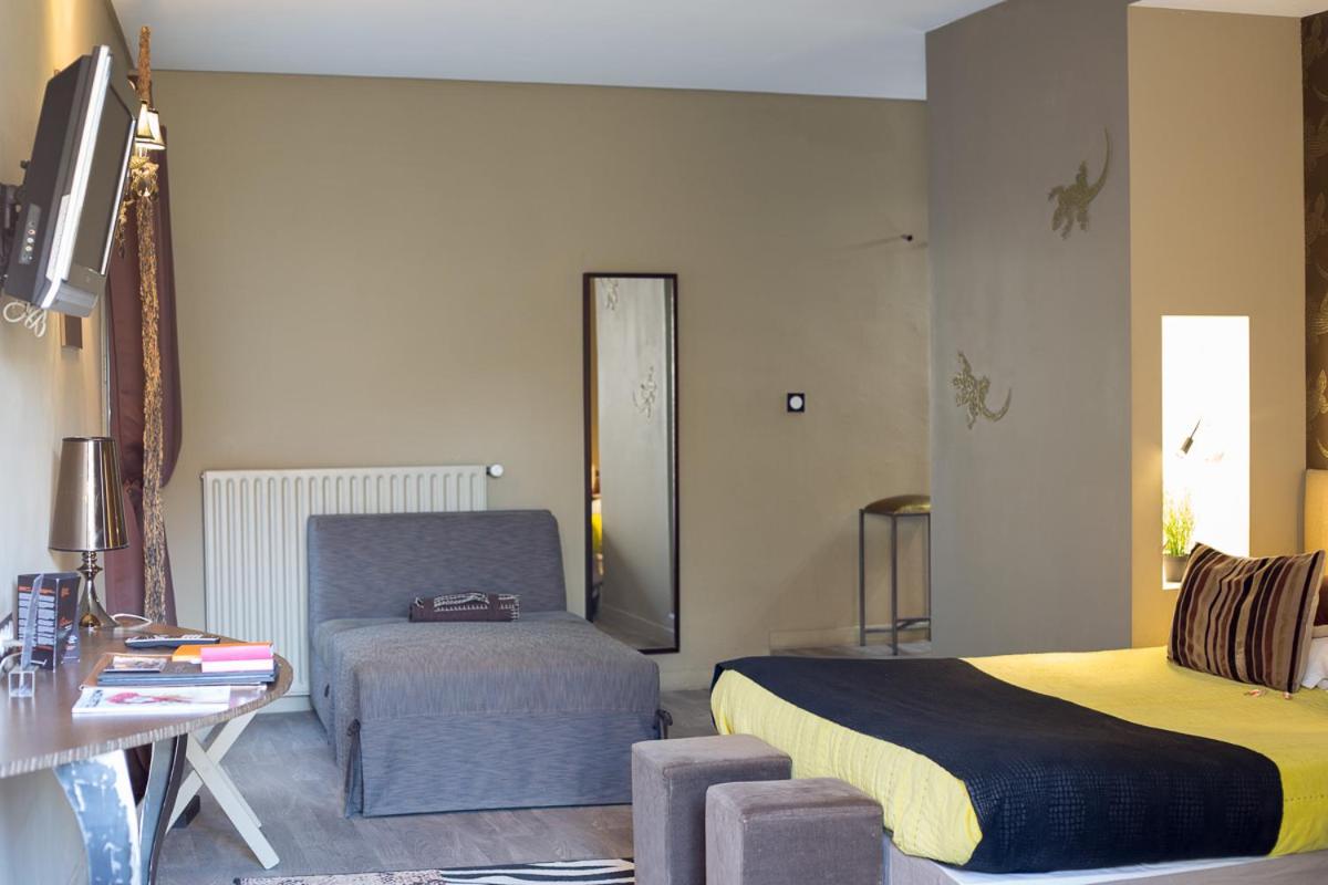 Un ou plusieurs lits dans un hébergement de l'établissement Le Castellas Hotel & SPA - TERITORIA
