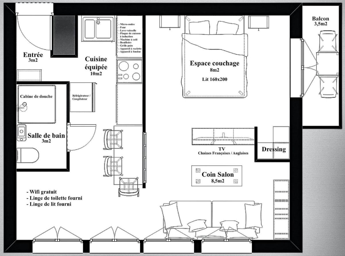 Suitetrails - Studio Lessy - Centre village - AravisTour