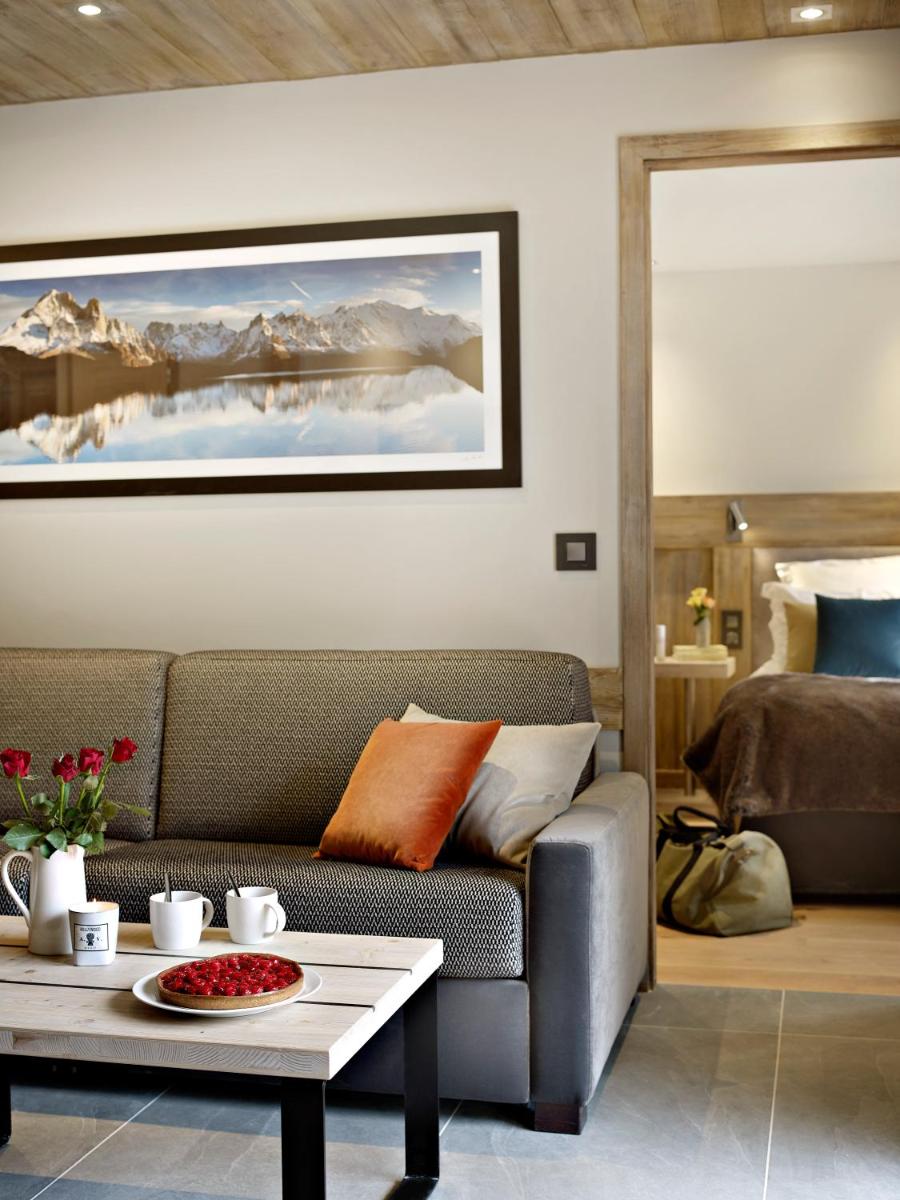 Coin salon dans l'établissement MGM Hôtels & Résidences - Résidence Chalets Laska