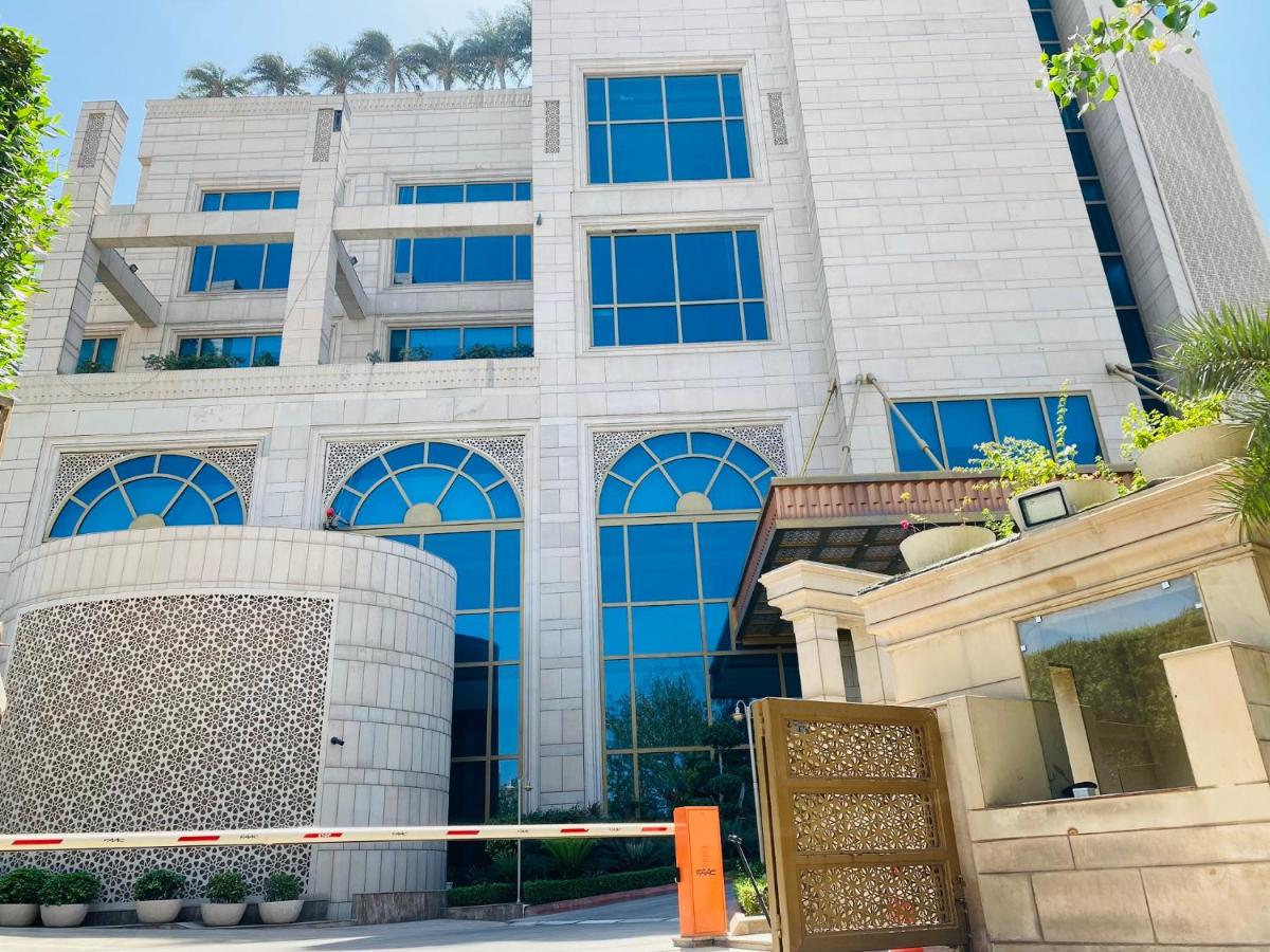 a building with a police tape in front of it at Seven Seas Hotel in New Delhi