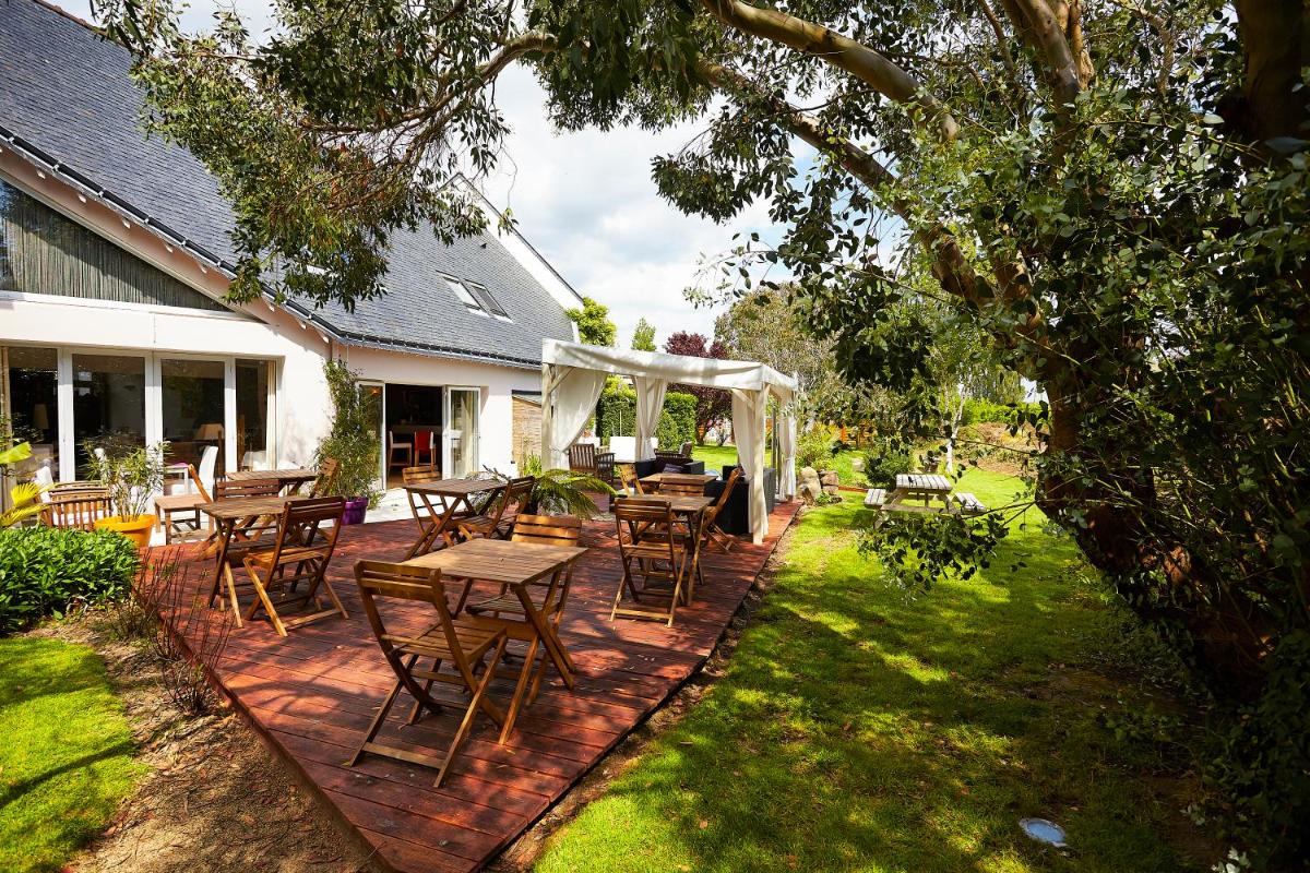 Jardin de l'établissement Carnac Lodge Hotel & Spa