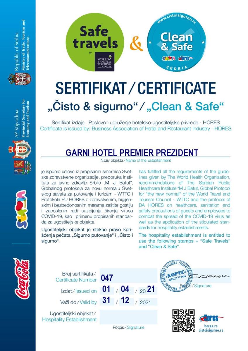 Premier Prezident Garni Hotel and Spa - Hizvo