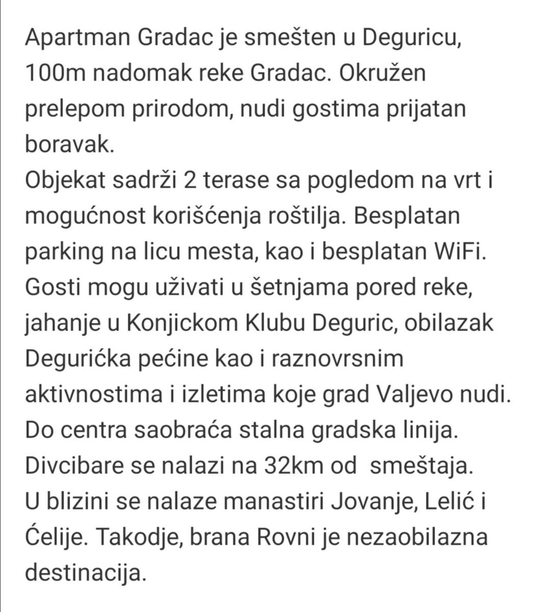 Apartman Gradac Deguric - Housity