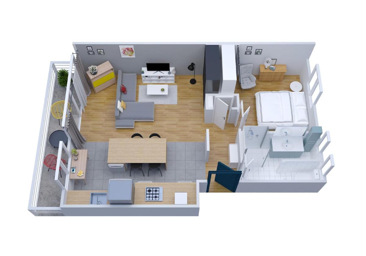 Lorient - LE GRAND LARGE - Grand Balcon Plein Sud - Lit Queen Size - Housity
