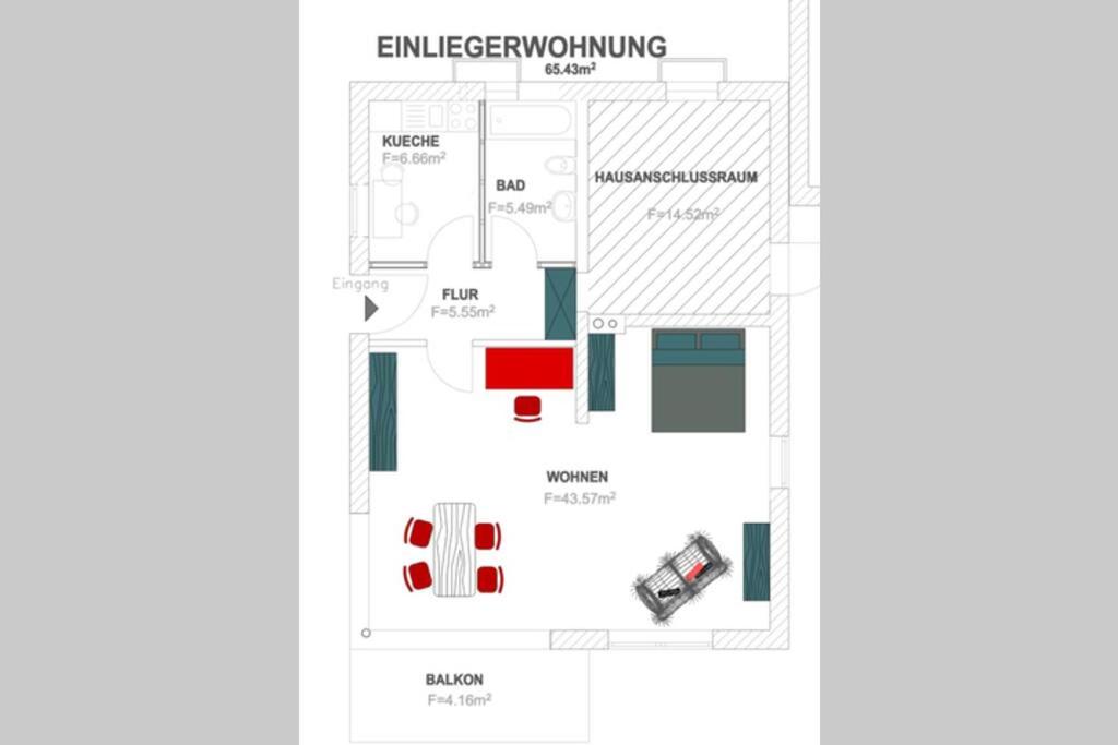 65m² große stilvolle Ferienwohnung - Housity