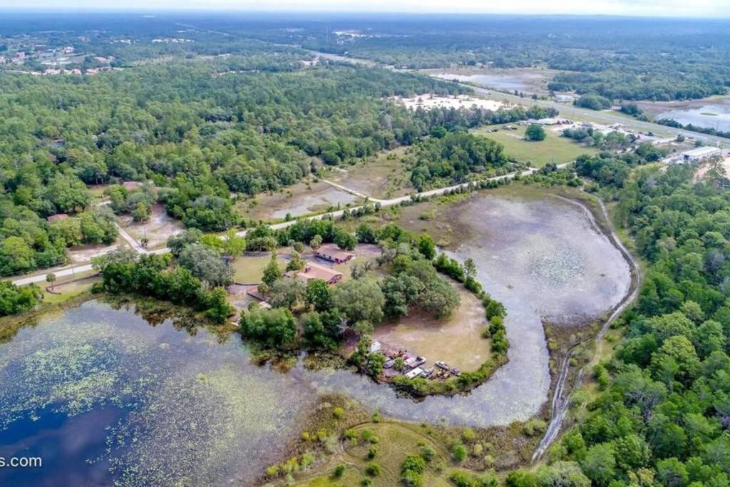 Lakefront house on private peninsula in Weeki Wachi near springs Nature Fishing - Housity