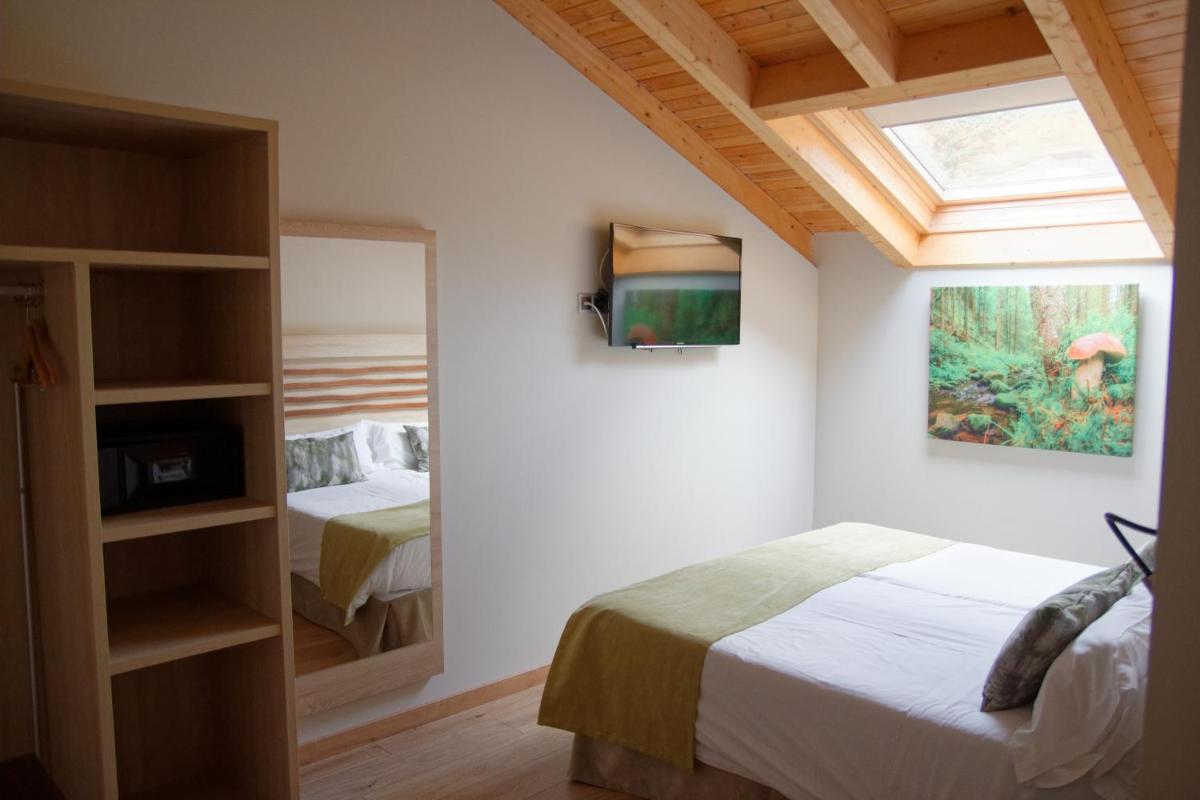 Una televisión o centro de entretenimiento en Hotel Rural Las Montañas de Pumar