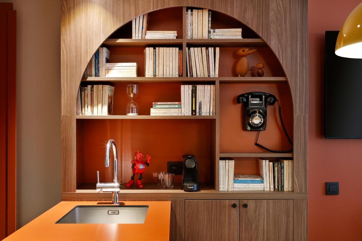 Cuisine ou kitchenette dans l'établissement RockyPop Flaine Hotel & Spa