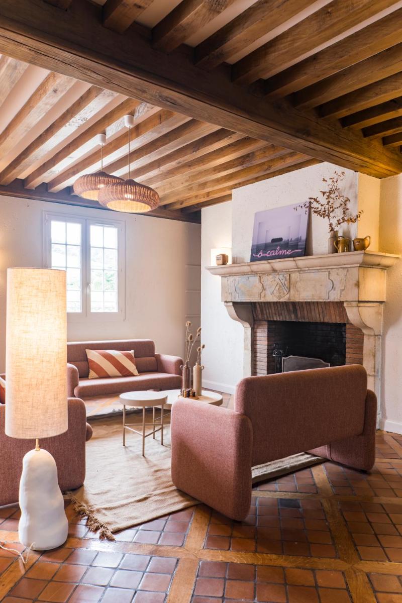 Coin salon dans l'établissement Hôtel-Spa Ô Rouge - Gevrey-Chambertin - Teritoria