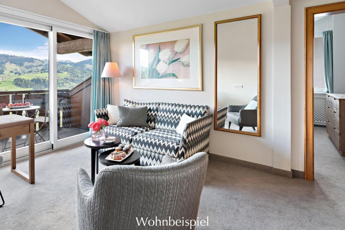 Ein Sitzbereich in der Unterkunft Allgäu Sonne