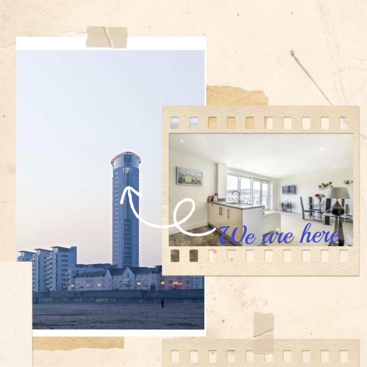 Beach on the doorstep Meridian Tower Marina Swansea - Housity