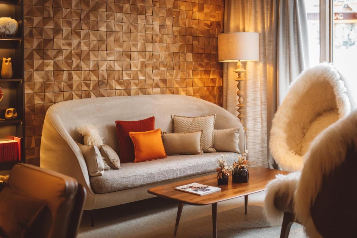 Coin salon dans l'établissement Coeur de Megève