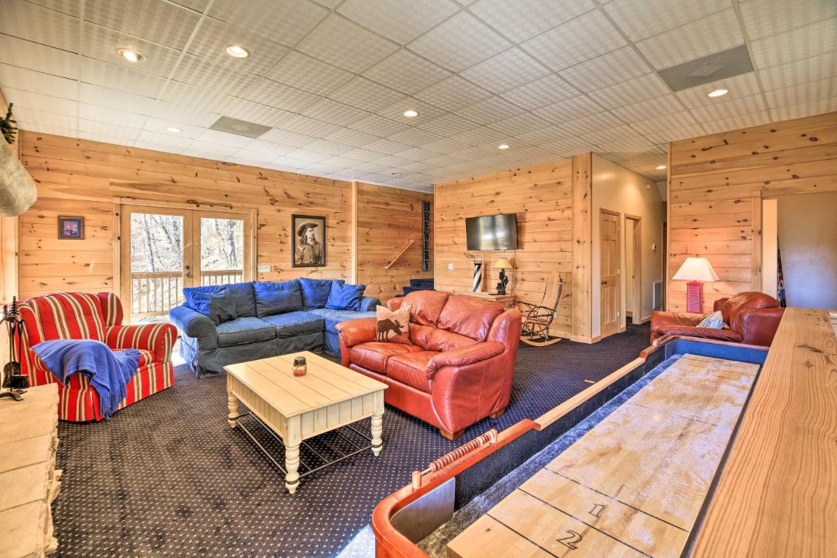 Lansing Cabin with 2 Huge Wraparound Decks and Hot Tub - Housity