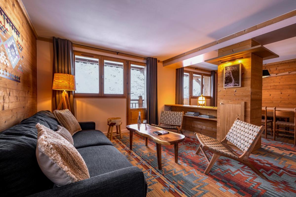 Coin salon dans l'établissement Chalet Hotel Kaya