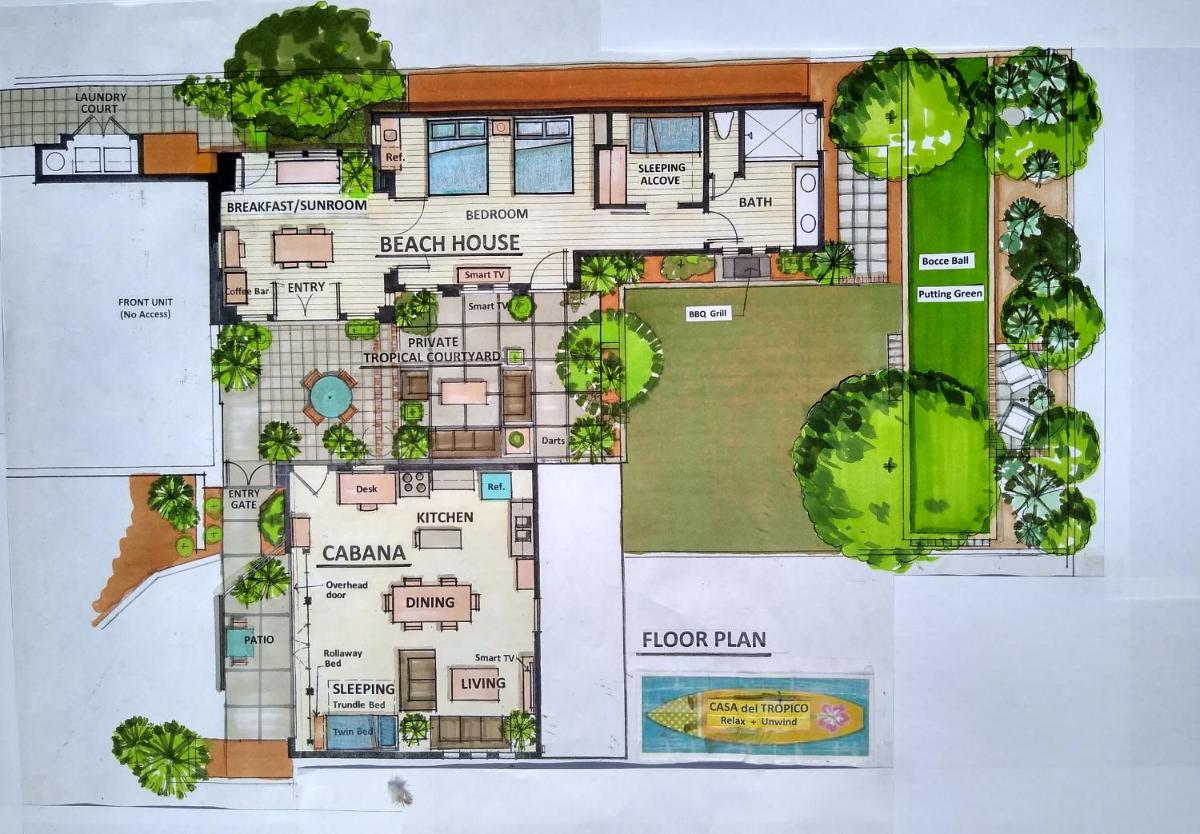 Uptown TROPICAL BEACH HOUSE off Restaurant Row!! - Housity