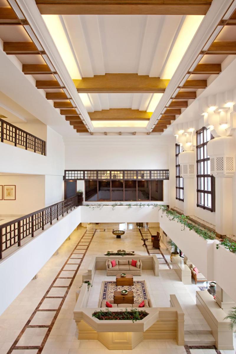 a view of the lobby of a building at Trident Chennai in Chennai