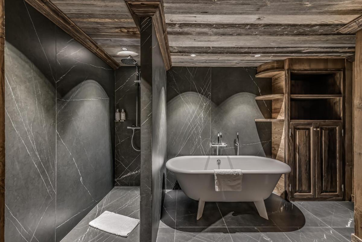 Salle de bains dans l'établissement Hotel & Spa Le Val d'Isère