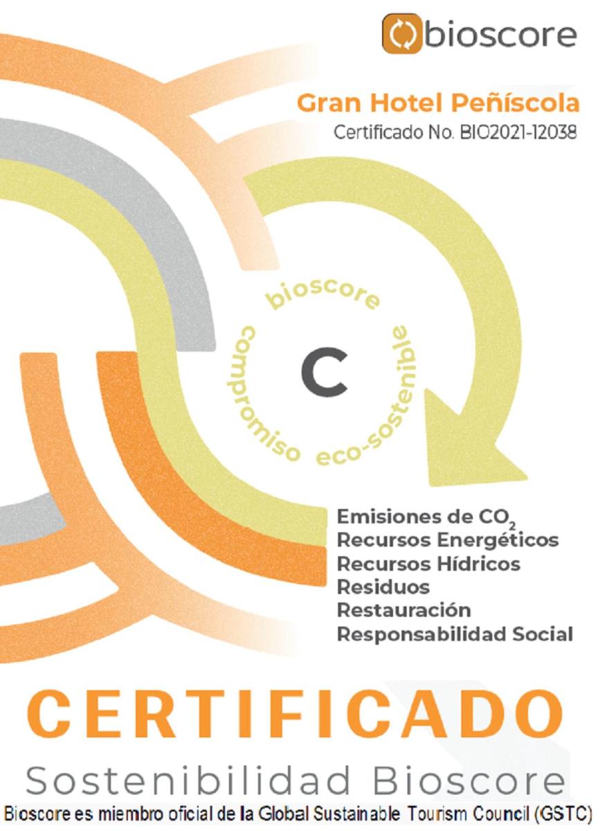 Certificado, premio, señal o documento que está expuesto en Gran Hotel Peñiscola