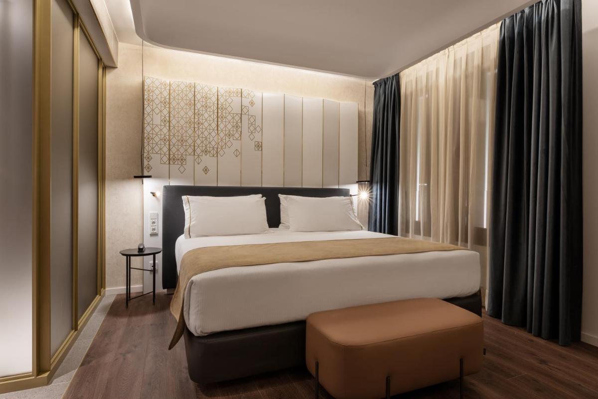 Cama o camas de una habitación en Áurea Palacio de Correos by Eurostars Hotel Company