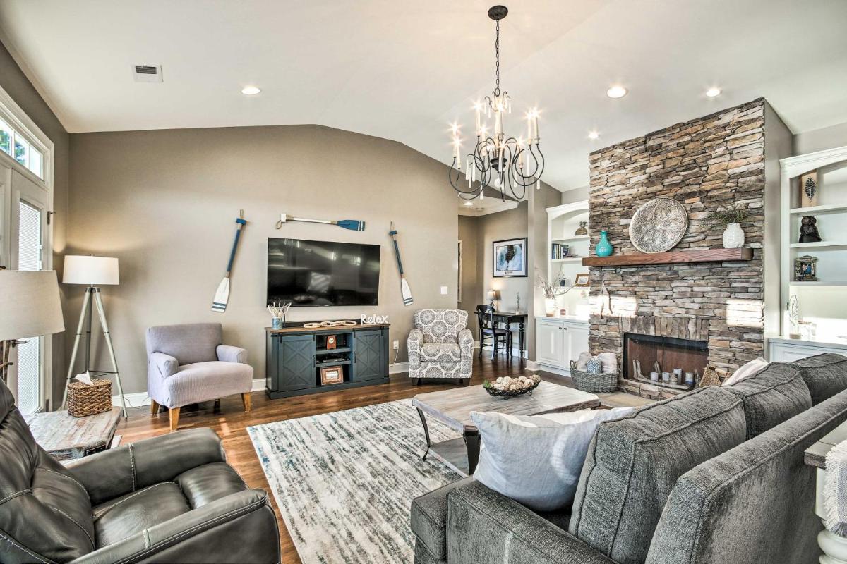 Elegant Lakefront Gem with Dock and Sunset Views! - Housity