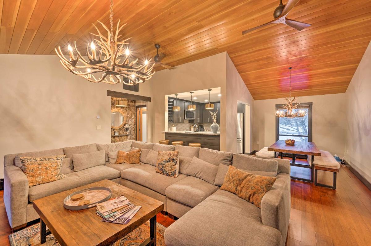 Riverfront Condo Mtn Views, 1 Mi to Ski Lift - Housity