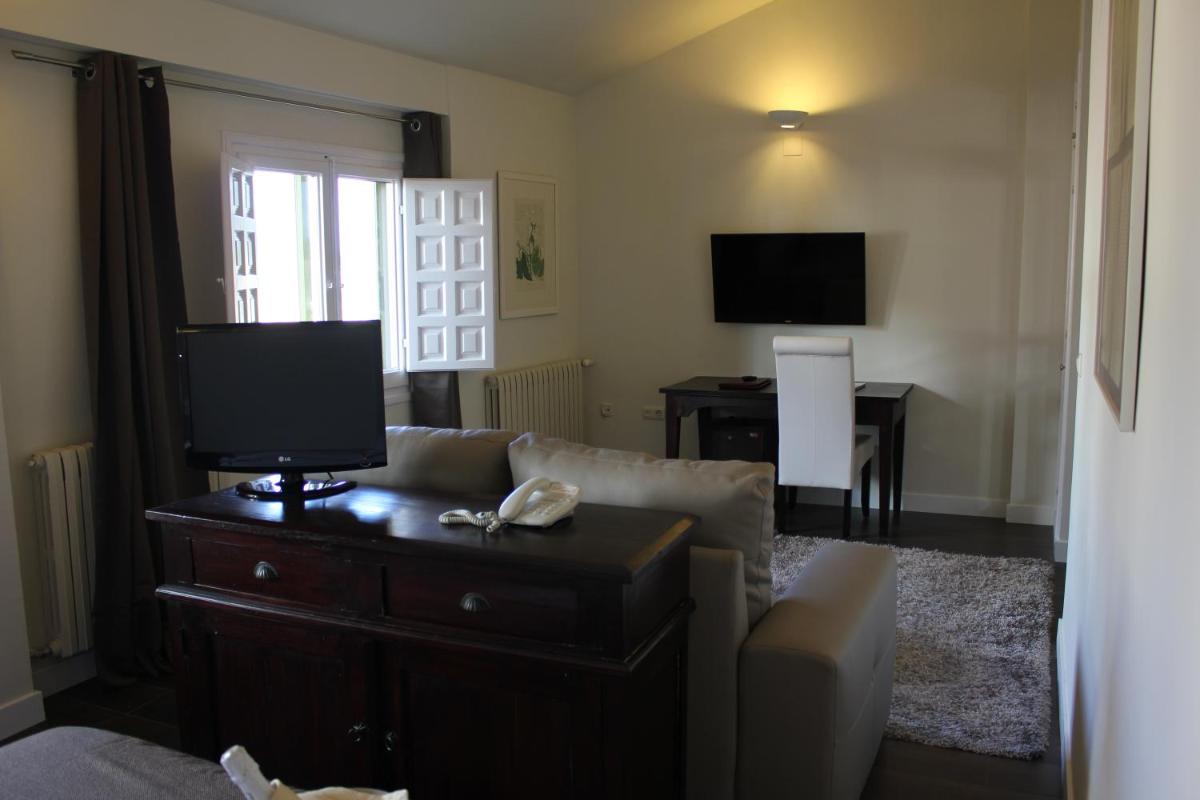 Una televisión o centro de entretenimiento en Hotel Leonor de Aquitania