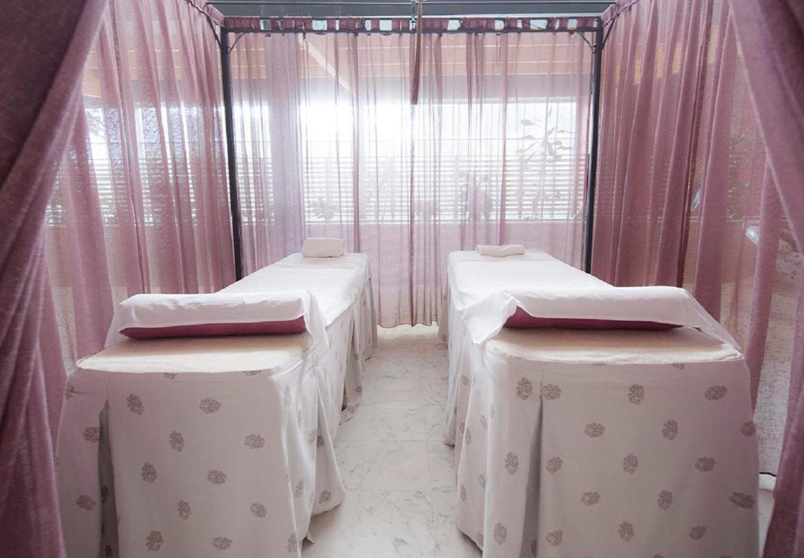 Cama o camas de una habitación en Laias Caldaria hotel y Balneario