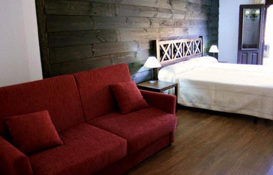 Cama o camas de una habitación en Hotel Spa Villa de Mogarraz
