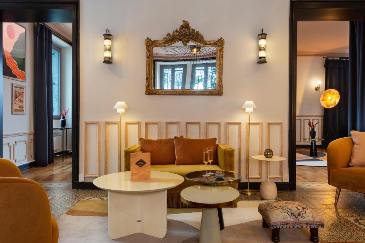 Coin salon dans l'établissement Le Saint Gervais Hotel & Spa Handwritten Collection