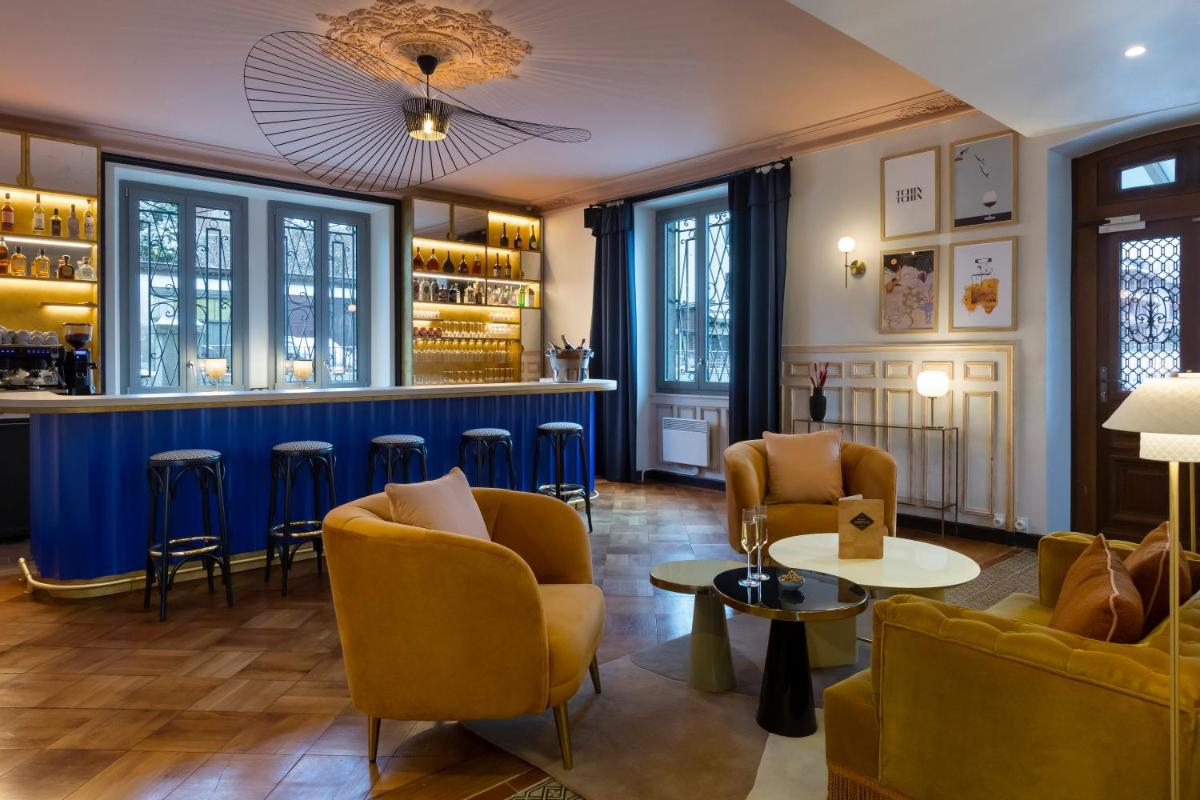 Coin salon dans l'établissement Le Saint Gervais Hotel & Spa Handwritten Collection