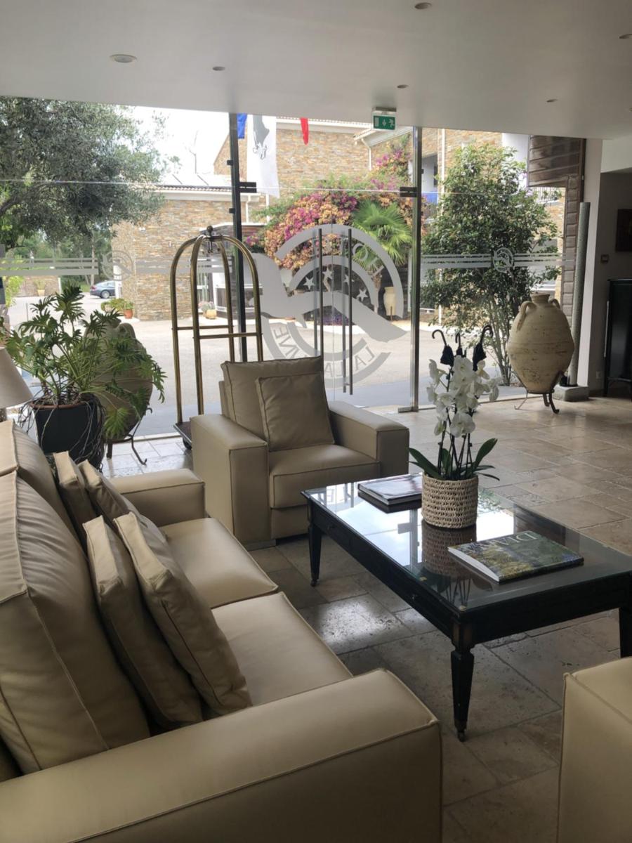 Coin salon dans l'établissement Hôtel La Lagune