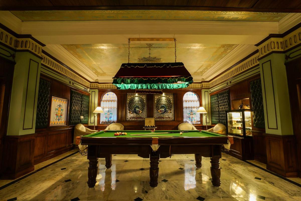 a billiard room with a pool table in it at Shahpura House in Jaipur