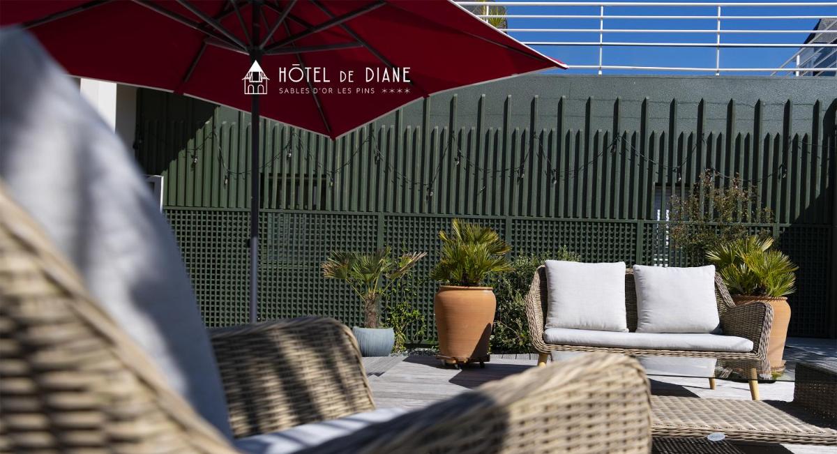 Coin salon dans l'établissement Hotel De Diane
