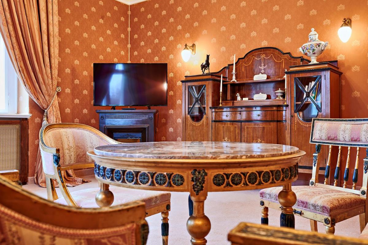 Küche/Küchenzeile in der Unterkunft Bernsteinschloss