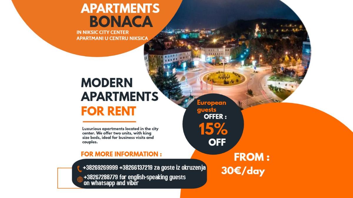 Apartmani Bonaca u Centru Nikšića - Housity