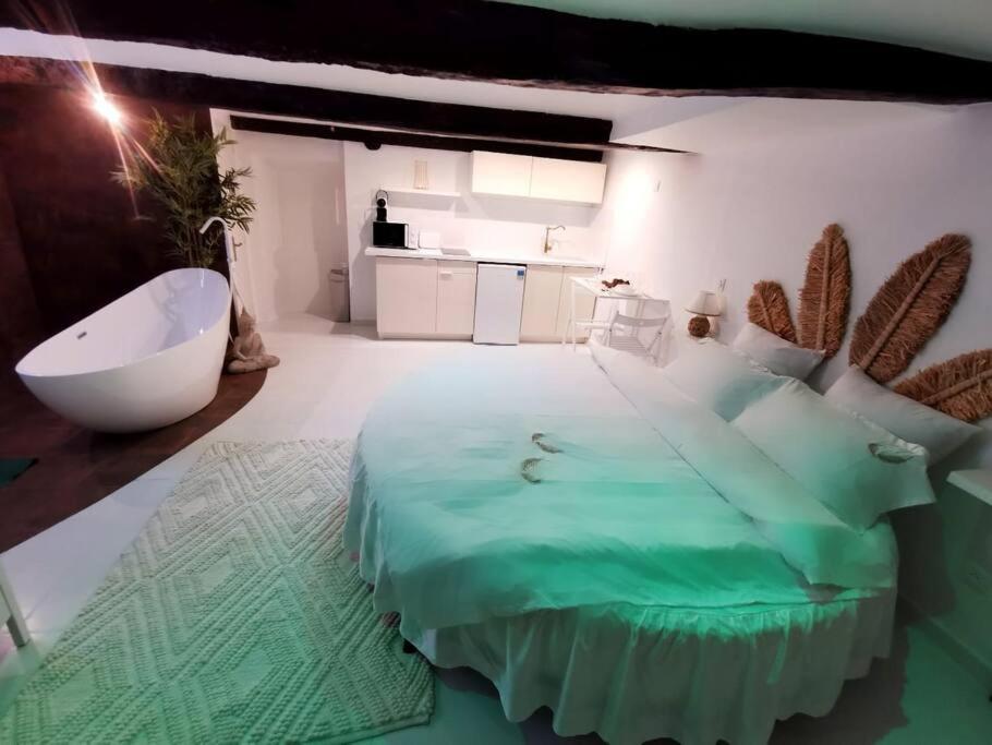 Studio équipé avec Lit rond / baignoire ilot / Table massage Aux Arcs - Housity