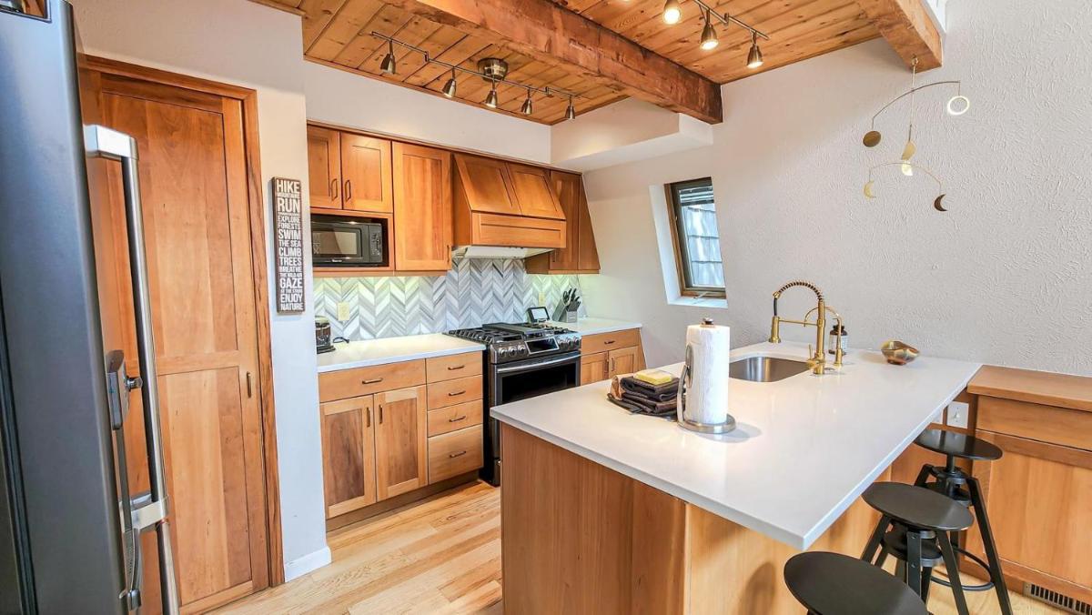 Mid Century Glam Chalet in the Woods with Hot Tub! - Housity