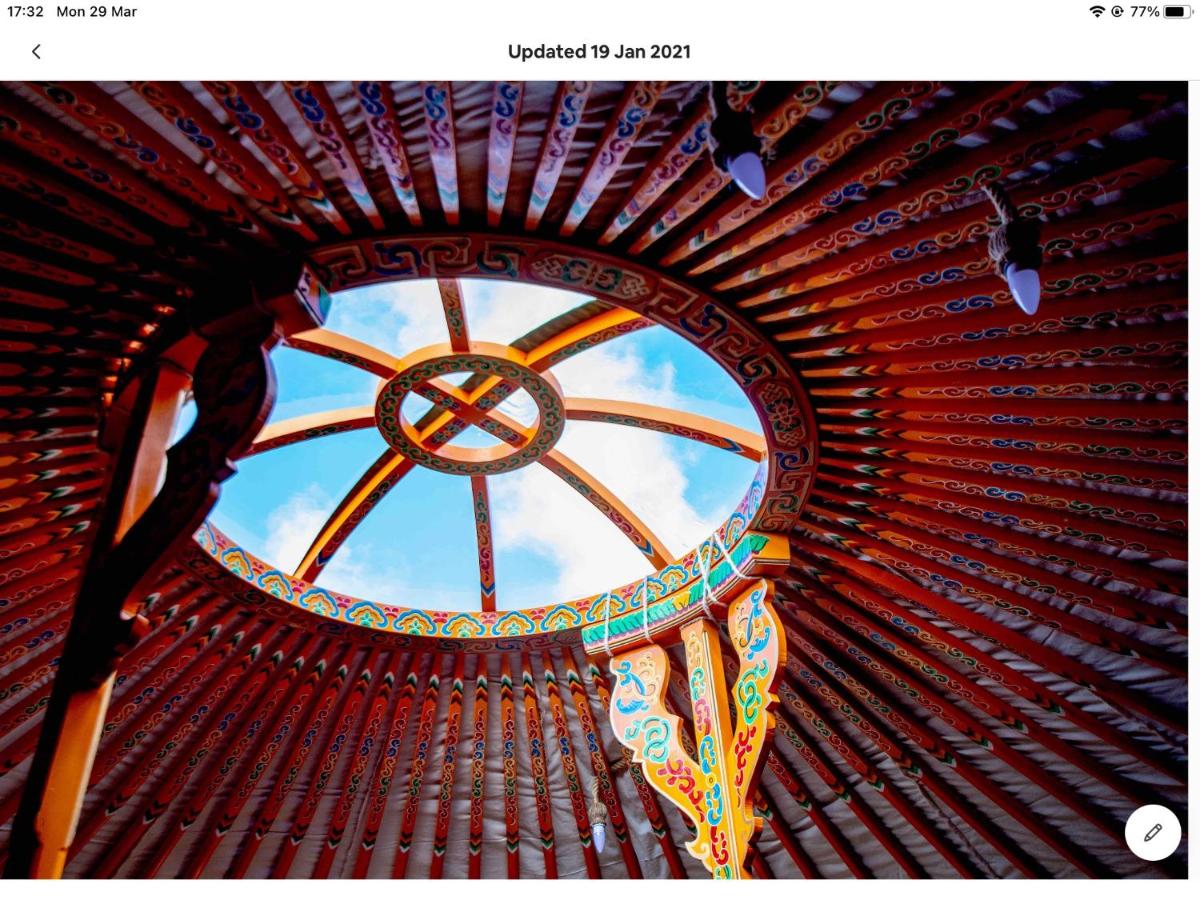 Orange Yurt with Hot Tub- Sleeps 3 Parking & WiFi - Housity