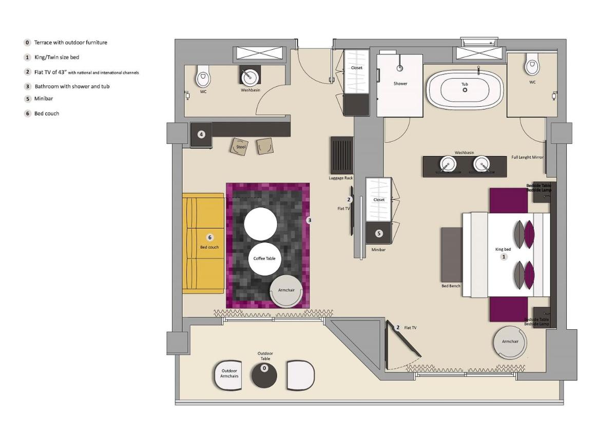 Plano de Hard Rock Hotel Tenerife