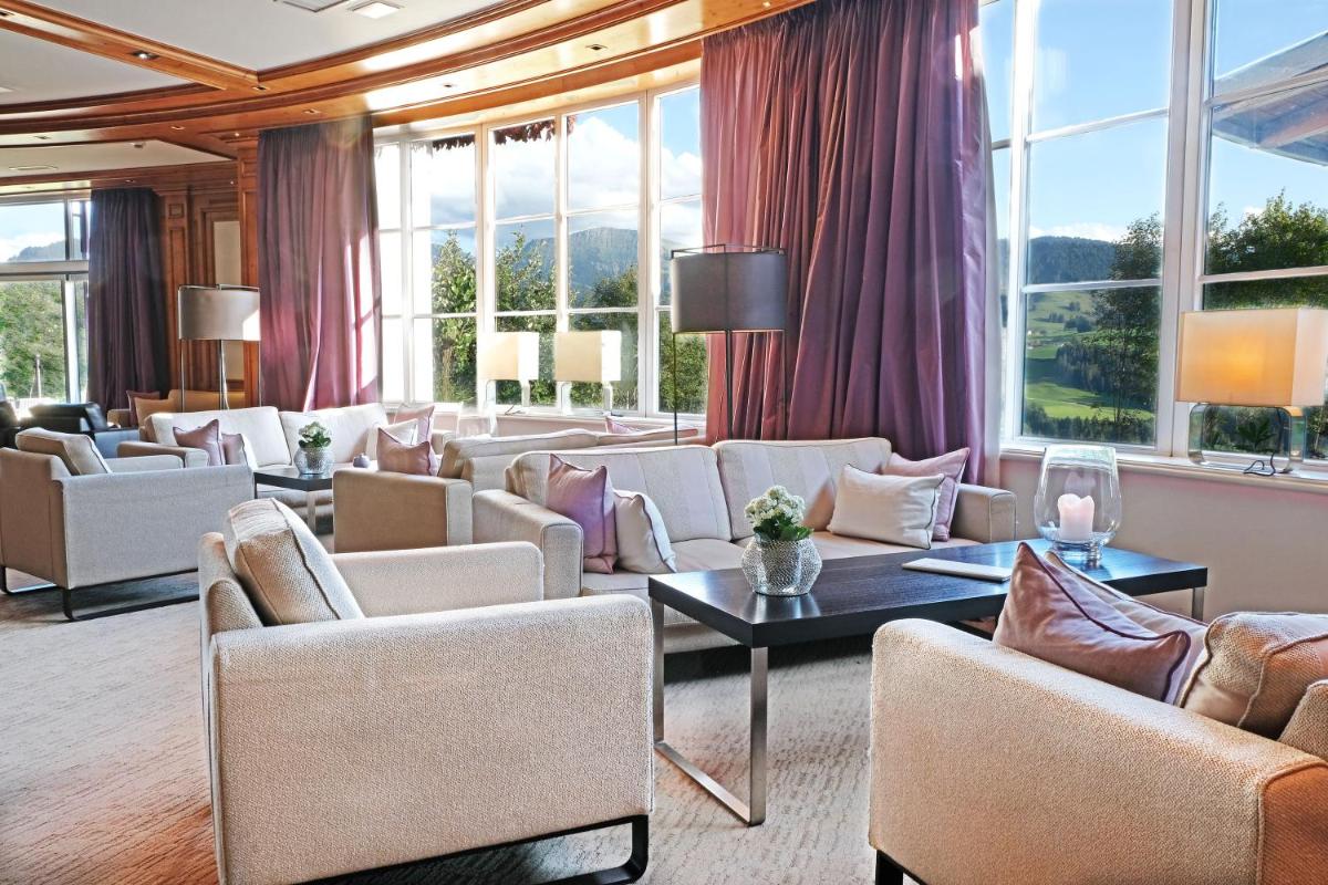 Ein Sitzbereich in der Unterkunft Allgäu Sonne