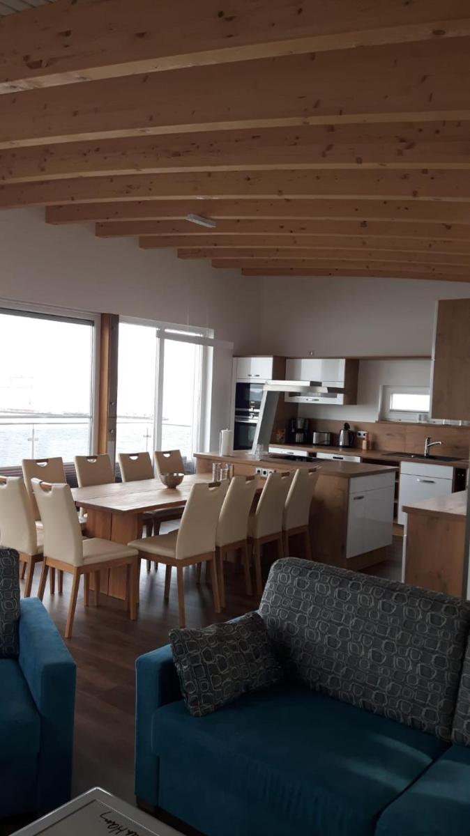 Küche/Küchenzeile in der Unterkunft Schwimmende Häuser im BALTIC SEA RESORT