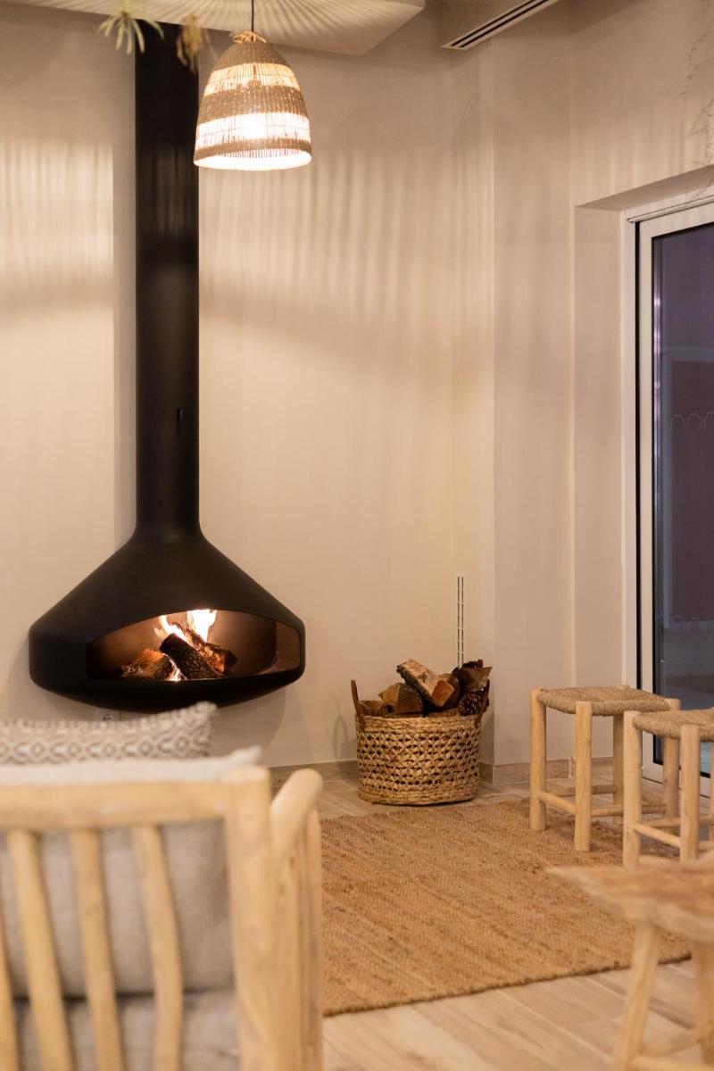 Uma área de estar em Sleep & Nature Hotel