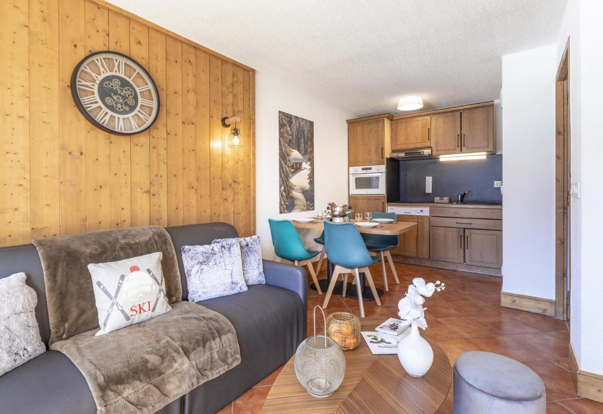 Cuisine ou kitchenette dans l'établissement Résidence Club mmv Le Hameau des Airelles ****