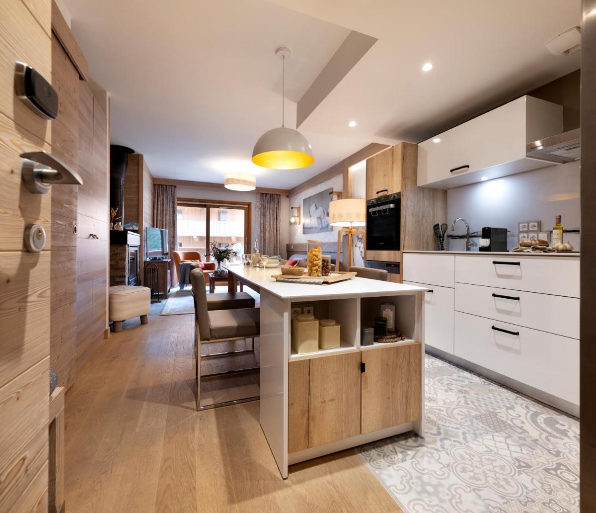Cuisine ou kitchenette dans l'établissement Résidence Pierre & Vacances Premium L'Hévana